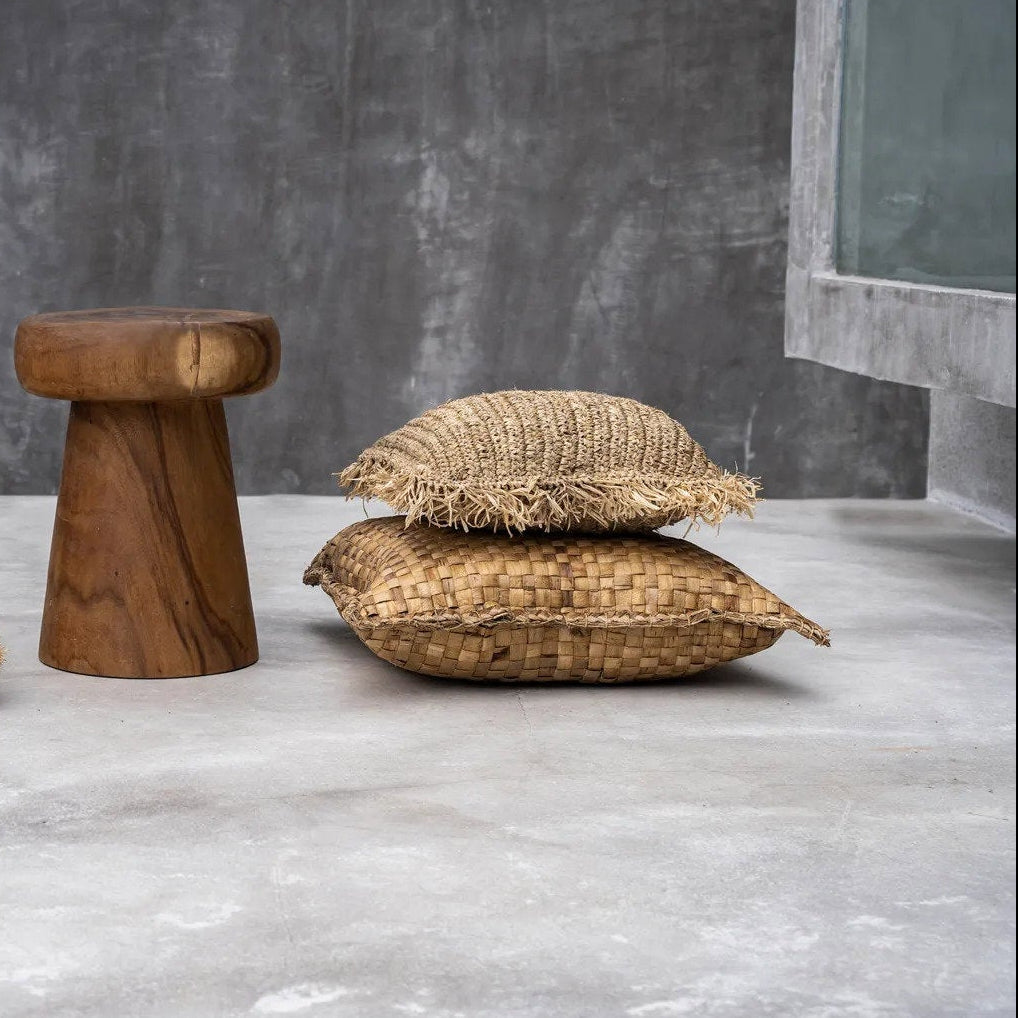 The Raffia Cushion Cover Square - Natural - 60x60
