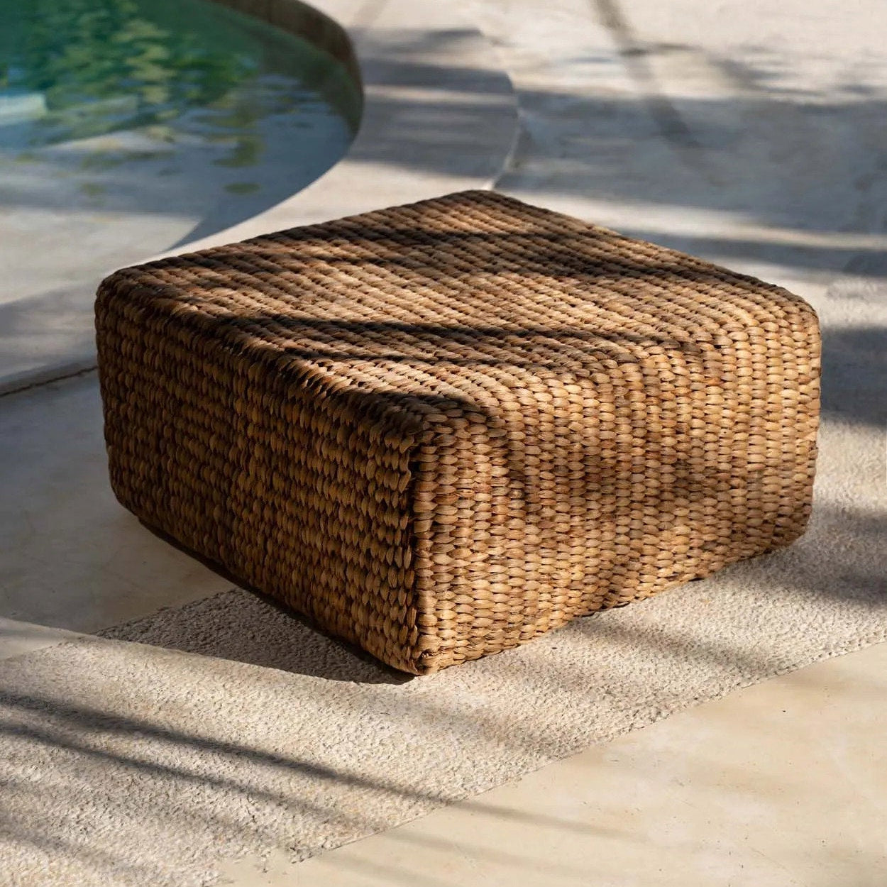 The Hyacinth Pouffe Square - Natural - M