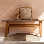 The Raffia Cushion Cover Square - Natural - 60x60