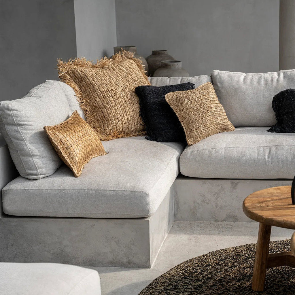 The Raffia Cushion Cover Square - Natural - 60x60