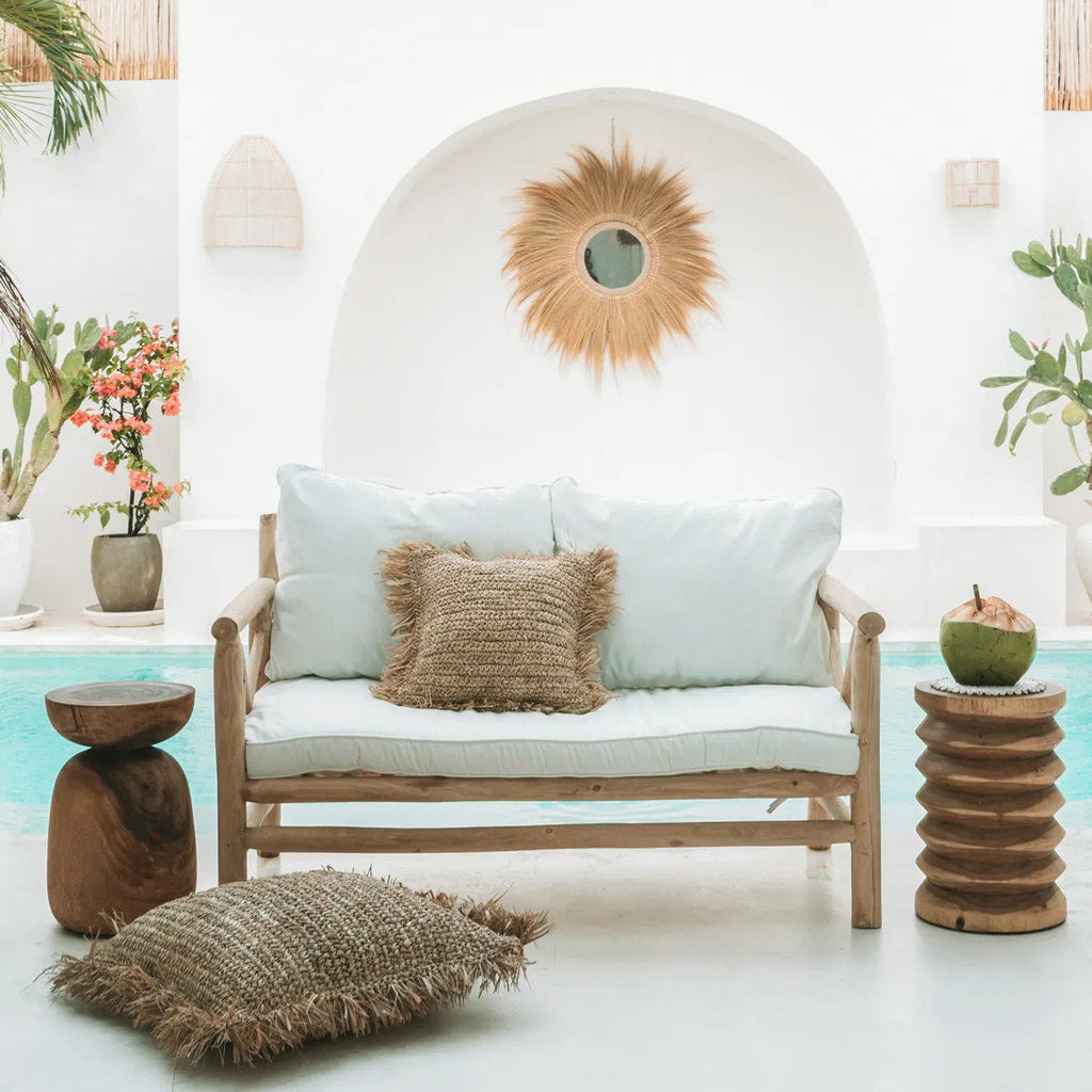 The Raffia Cushion Cover Square - Natural - 60x60