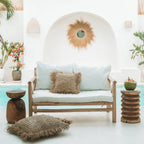 The Raffia Cushion Cover Square - Natural - 60x60