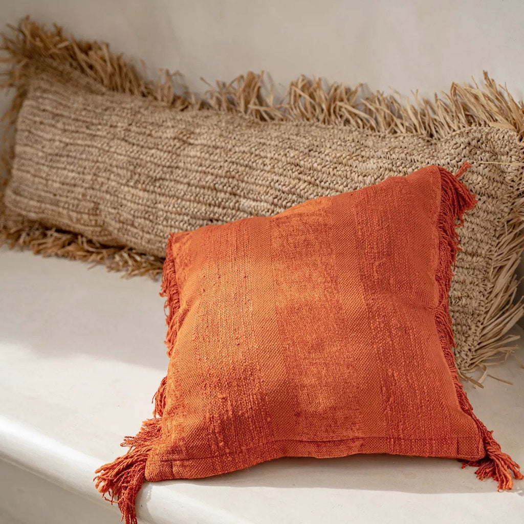 The Raffia Cushion Cover Rectangular - Natural - 35x100