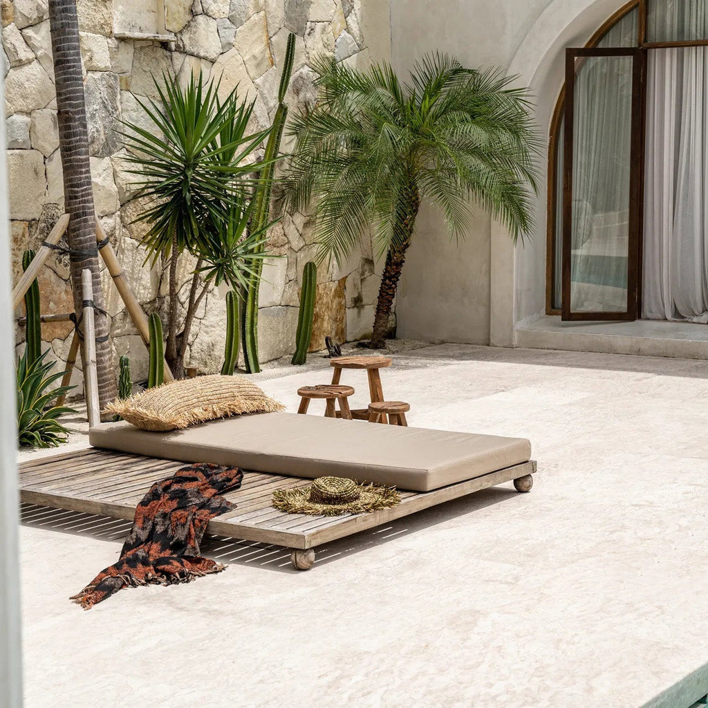 The Raffia Cushion Cover Rectangular - Natural - 35x100