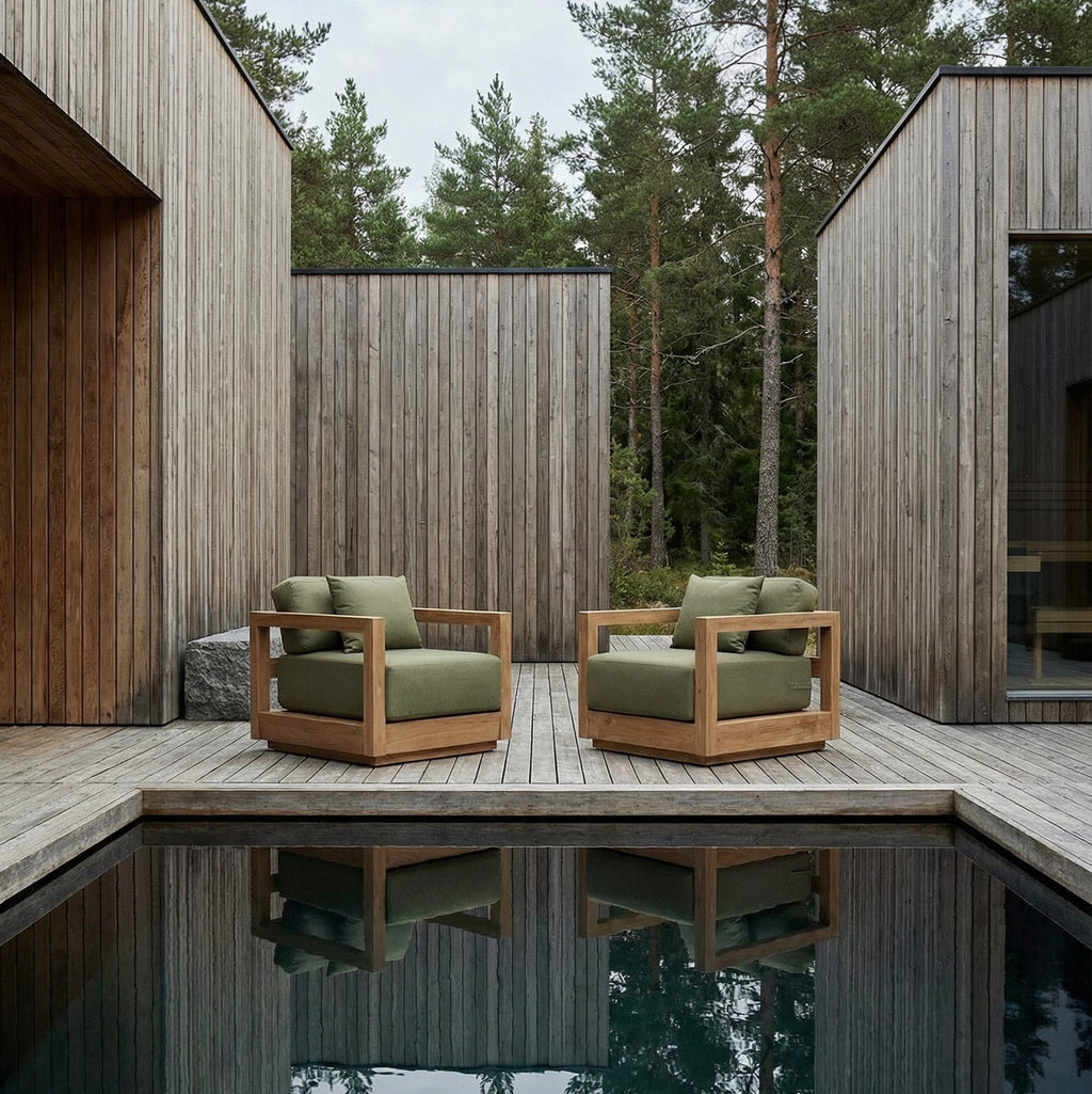 The Umalas One Seater Sofa - Outdoor - Green Alga