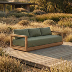 The Umalas Three Seater Sofa - Outdoor - Green Alga