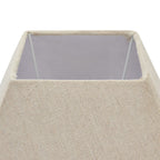 Incia Fluted Wooden Table Lamp with Linen Shade