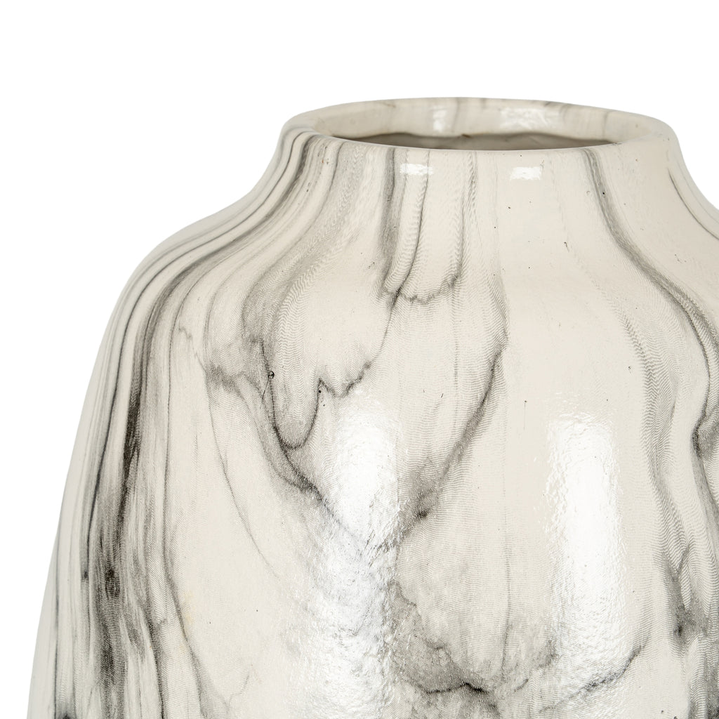 Carrona Rounded Marbled Vase