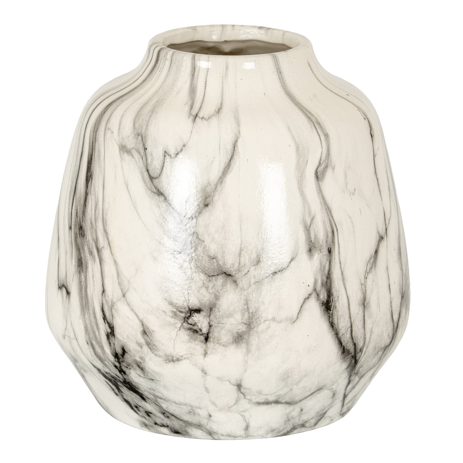 Carrona Rounded Marbled Vase