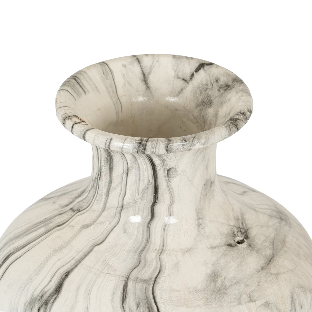 Carrona Squat Marbled Vase