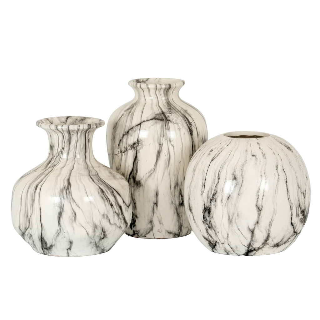 Carrona Squat Marbled Vase