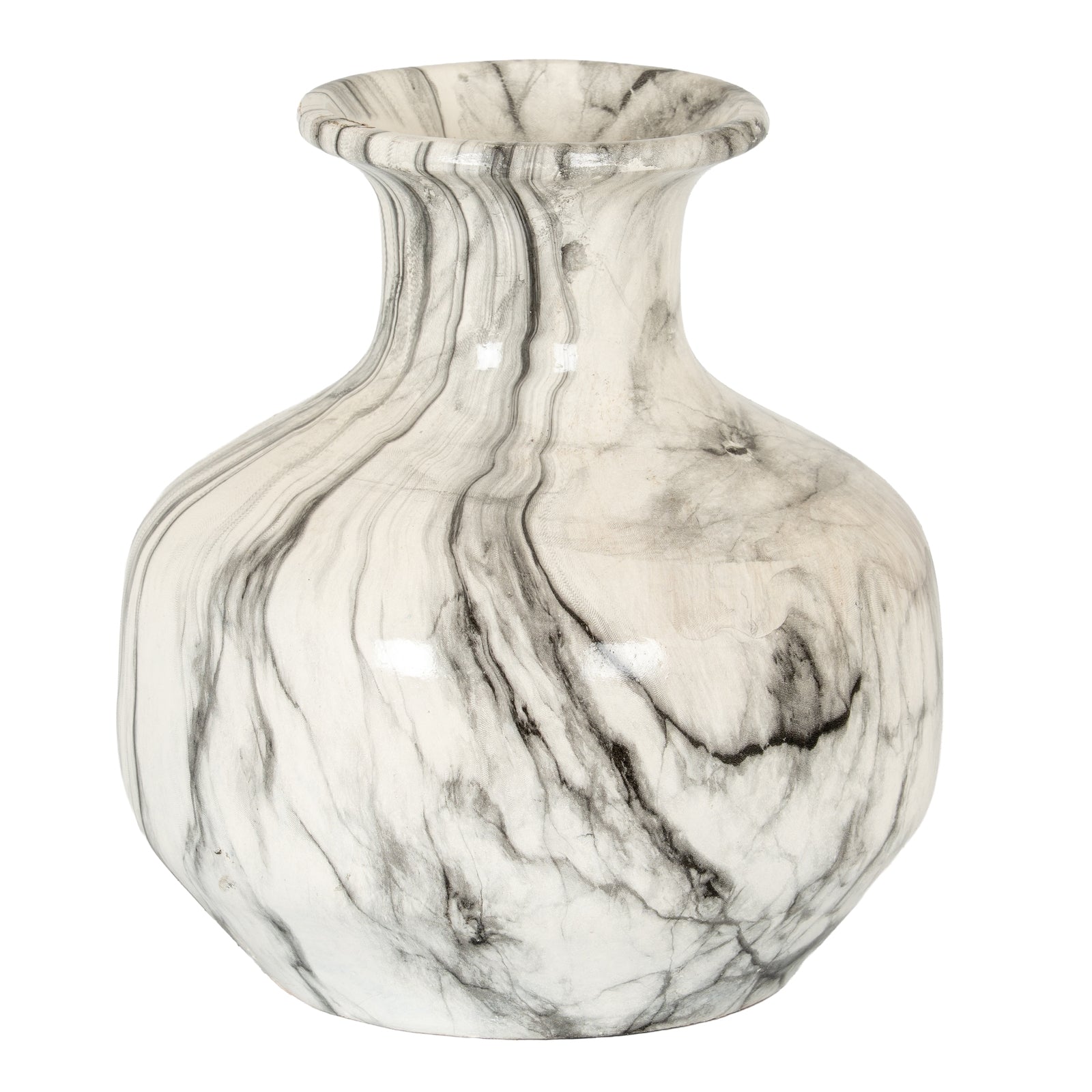Carrona Squat Marbled Vase