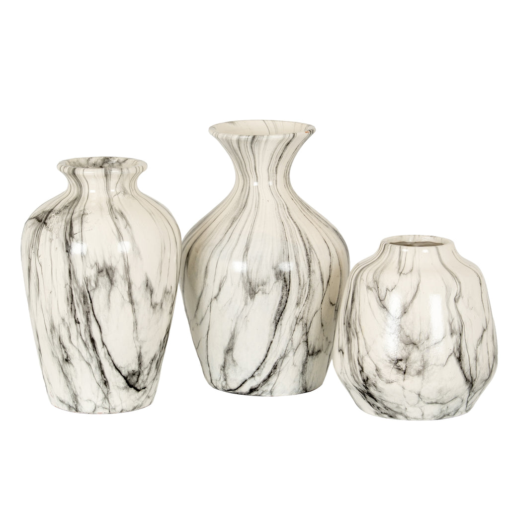 Carrona Tapered Marbled Vase