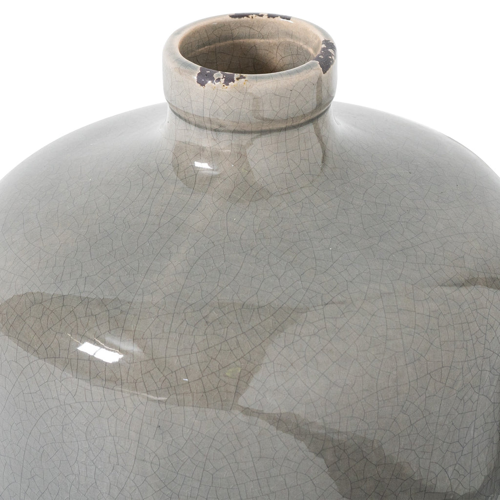 Valoria Grey Glazed Eve Vase