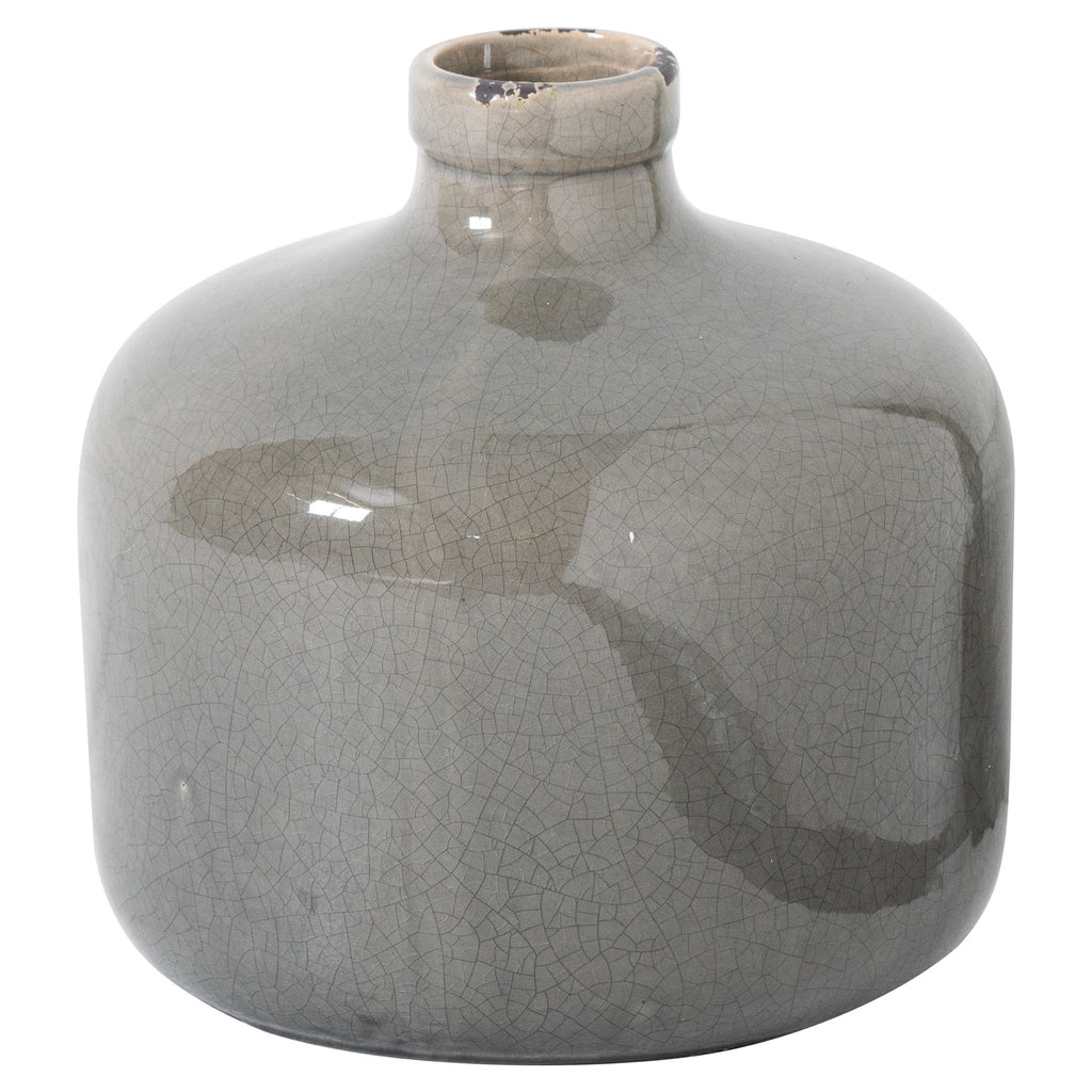 Valoria Grey Glazed Eve Vase