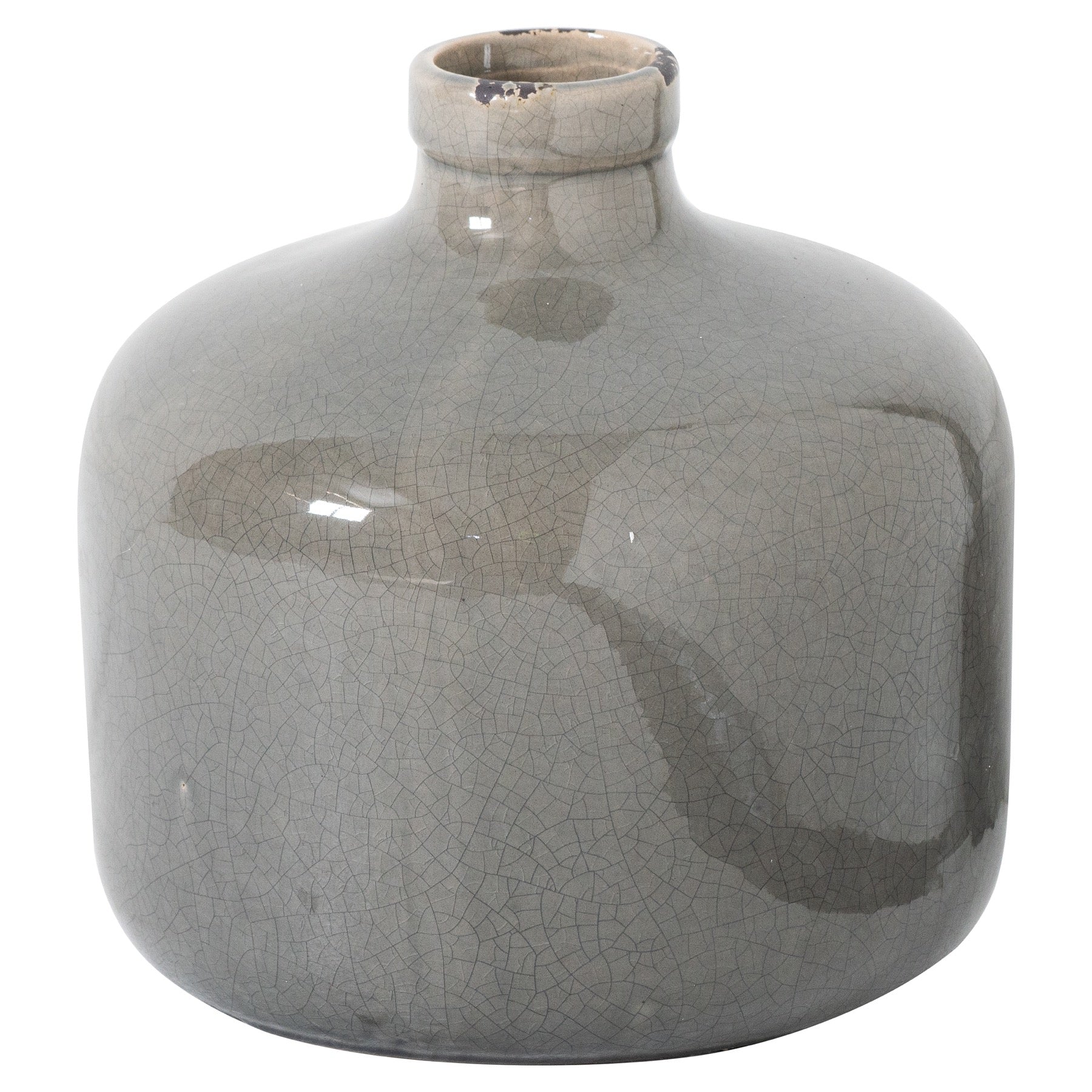 Valoria Grey Glazed Eve Vase