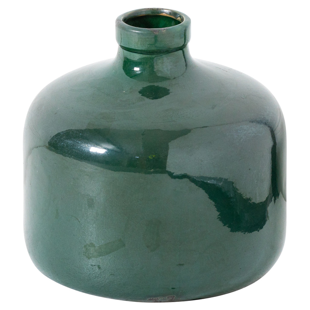 Valoria Emerald Glazed Eve Vase