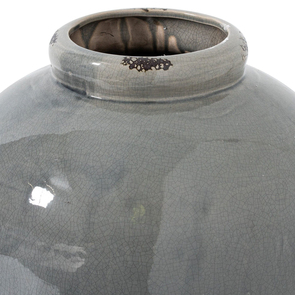 Valoria Grey Glazed Tall Juniper Vase