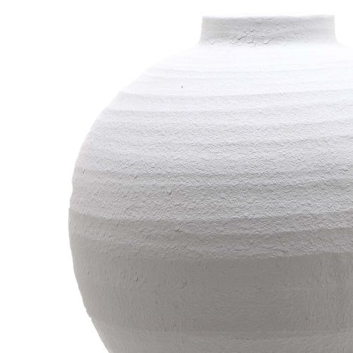 Aurelia Ceramic Orb Vase – Matt White