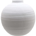 Aurelia Ceramic Orb Vase – Matt White