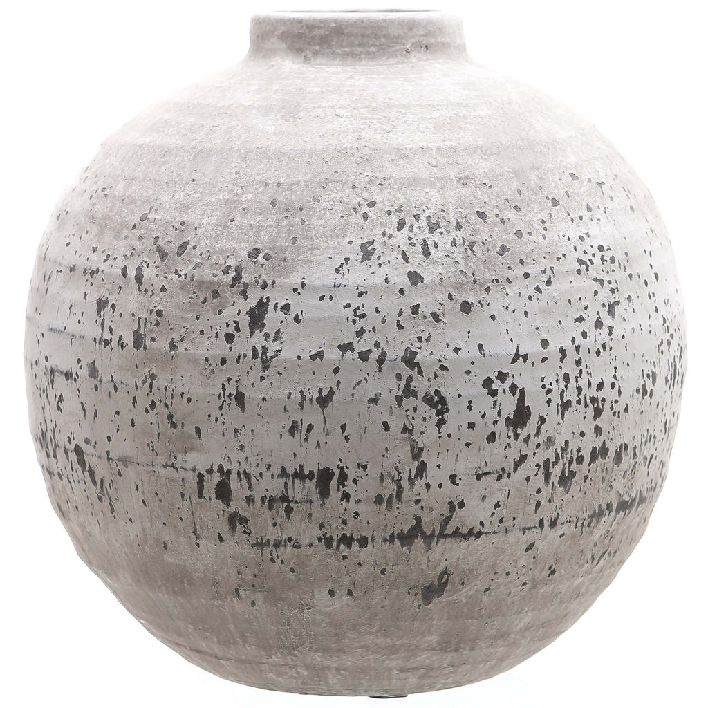 Aurelia Ceramic Orb Vase – Stone