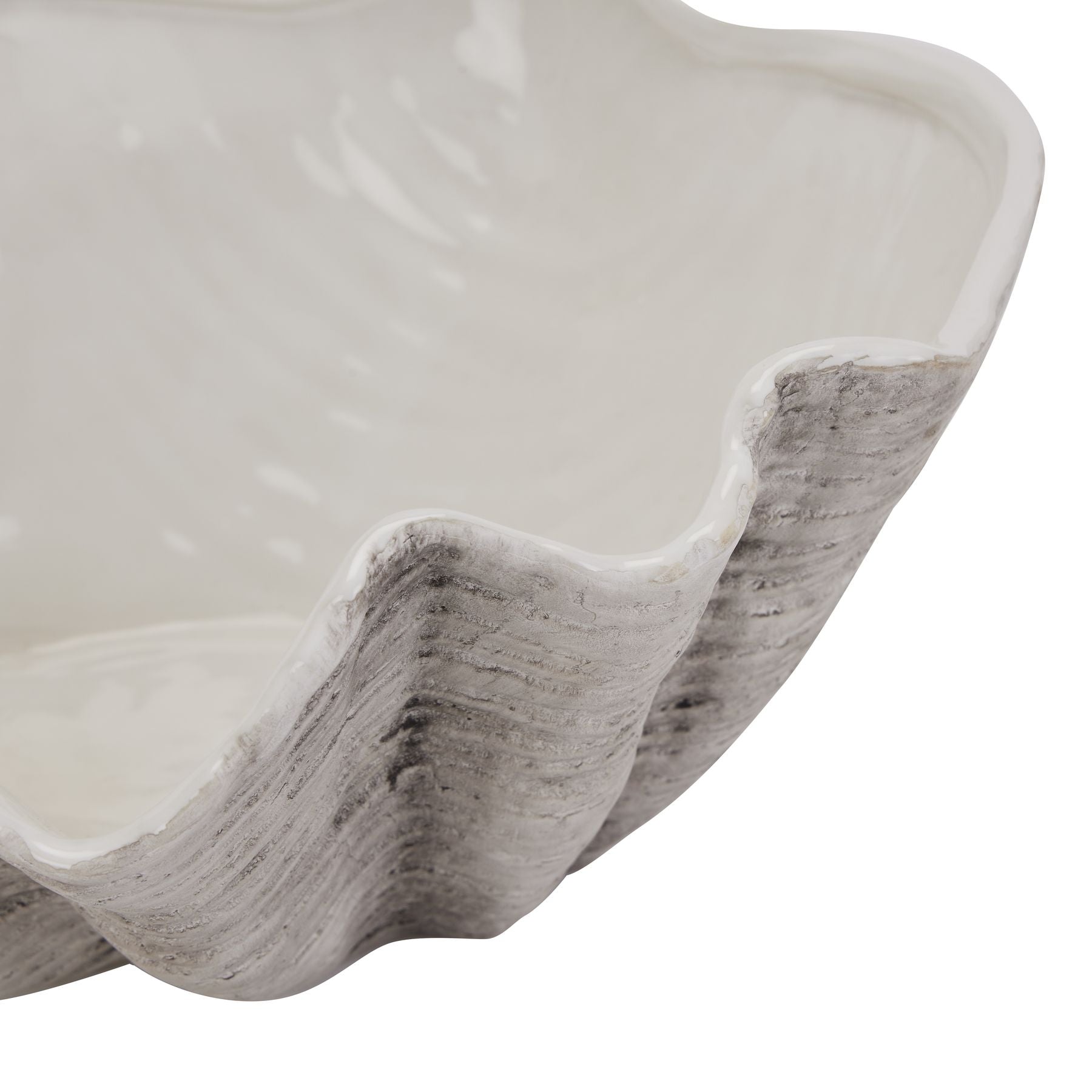Capri Large Ceramic Shell Bowl