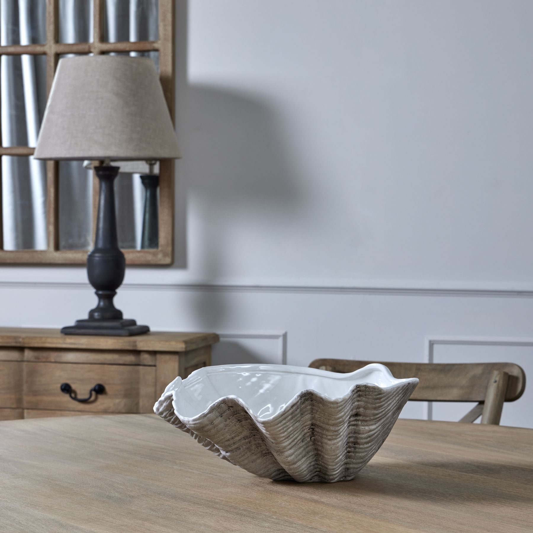 Capri Large Ceramic Shell Bowl