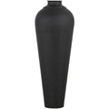 Noctis Matt Black Hammered Steel Floor Vase
