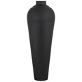 Noctis Large Matt Black Hammered Steel Floor Vase