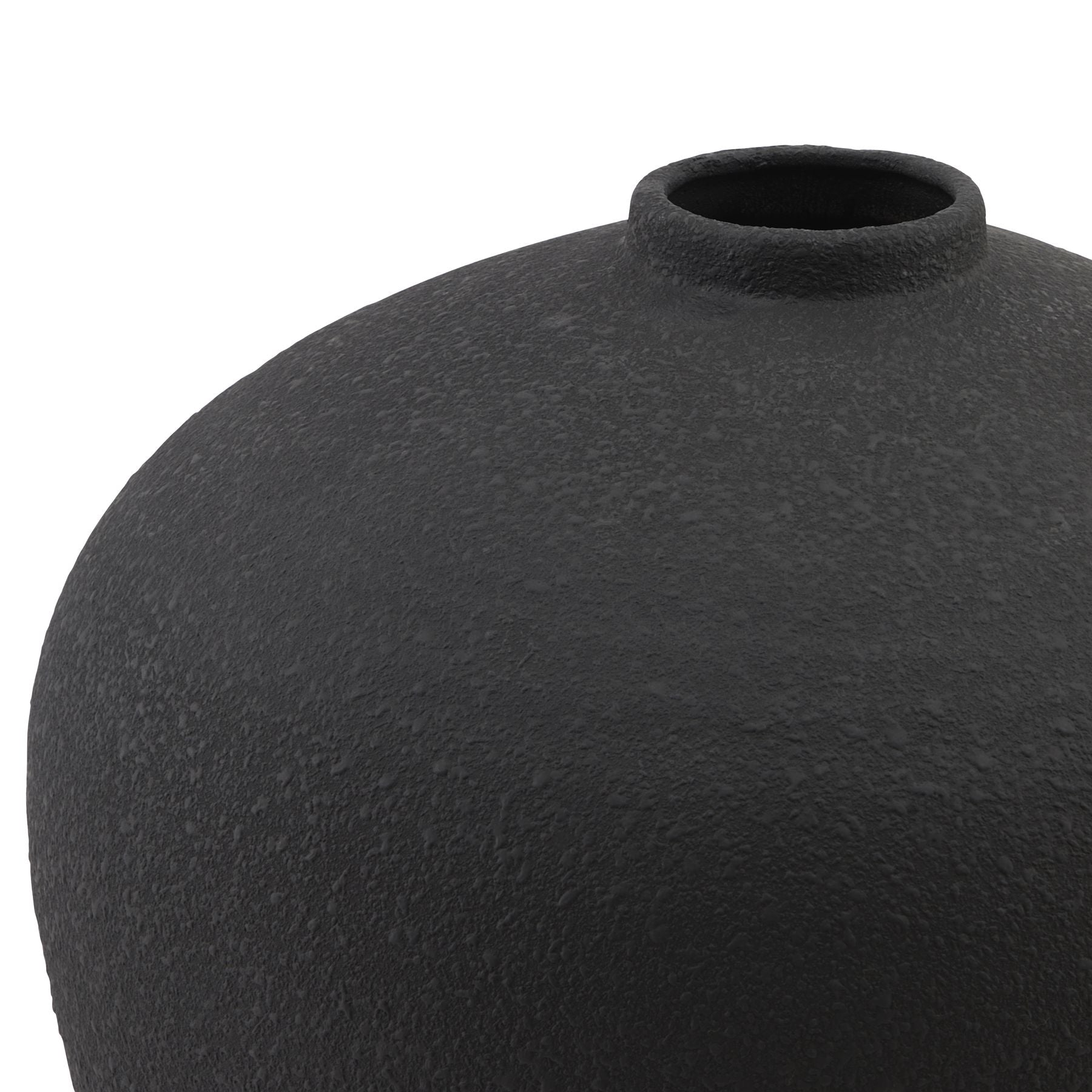 Aurelio Matt Black Ceramic Vase
