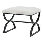 Boucle Ribbed Foot Stool