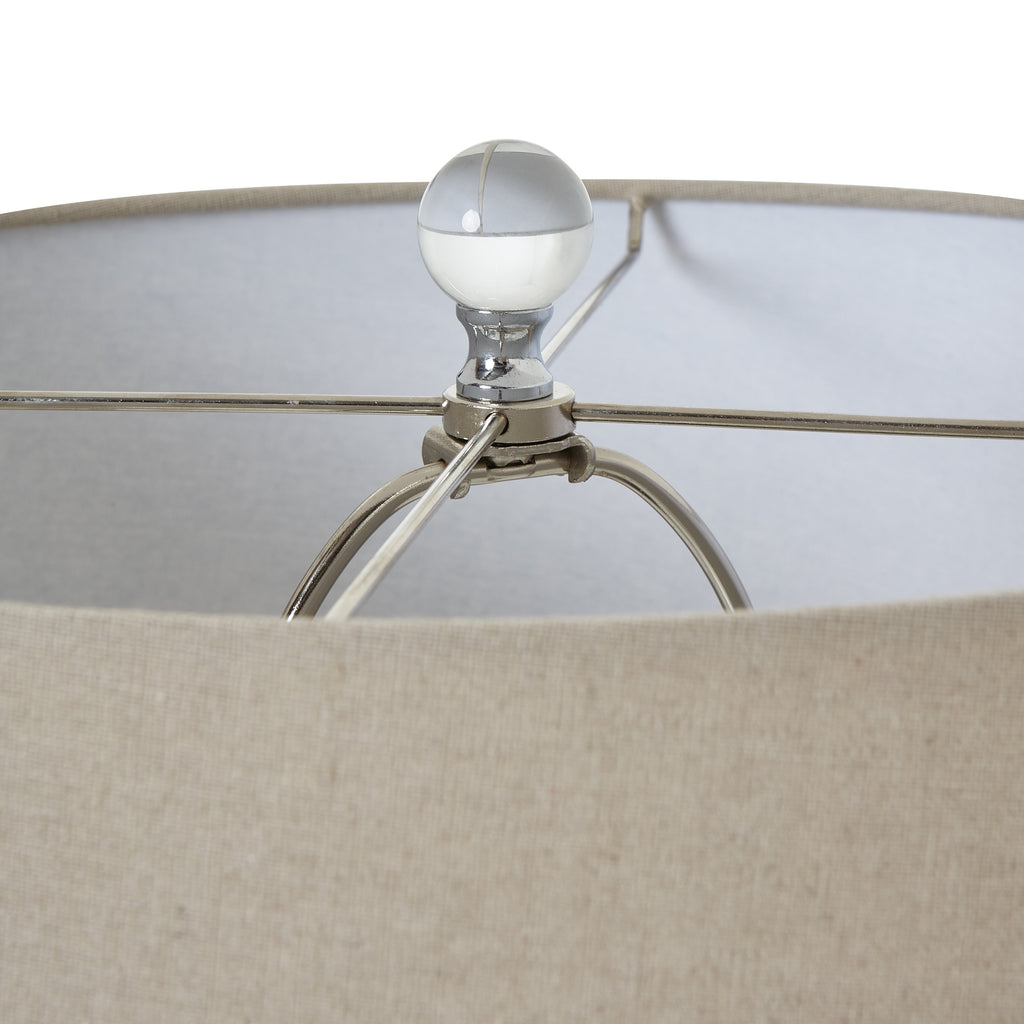 Grey Shadows Table Lamp with Linen Shade