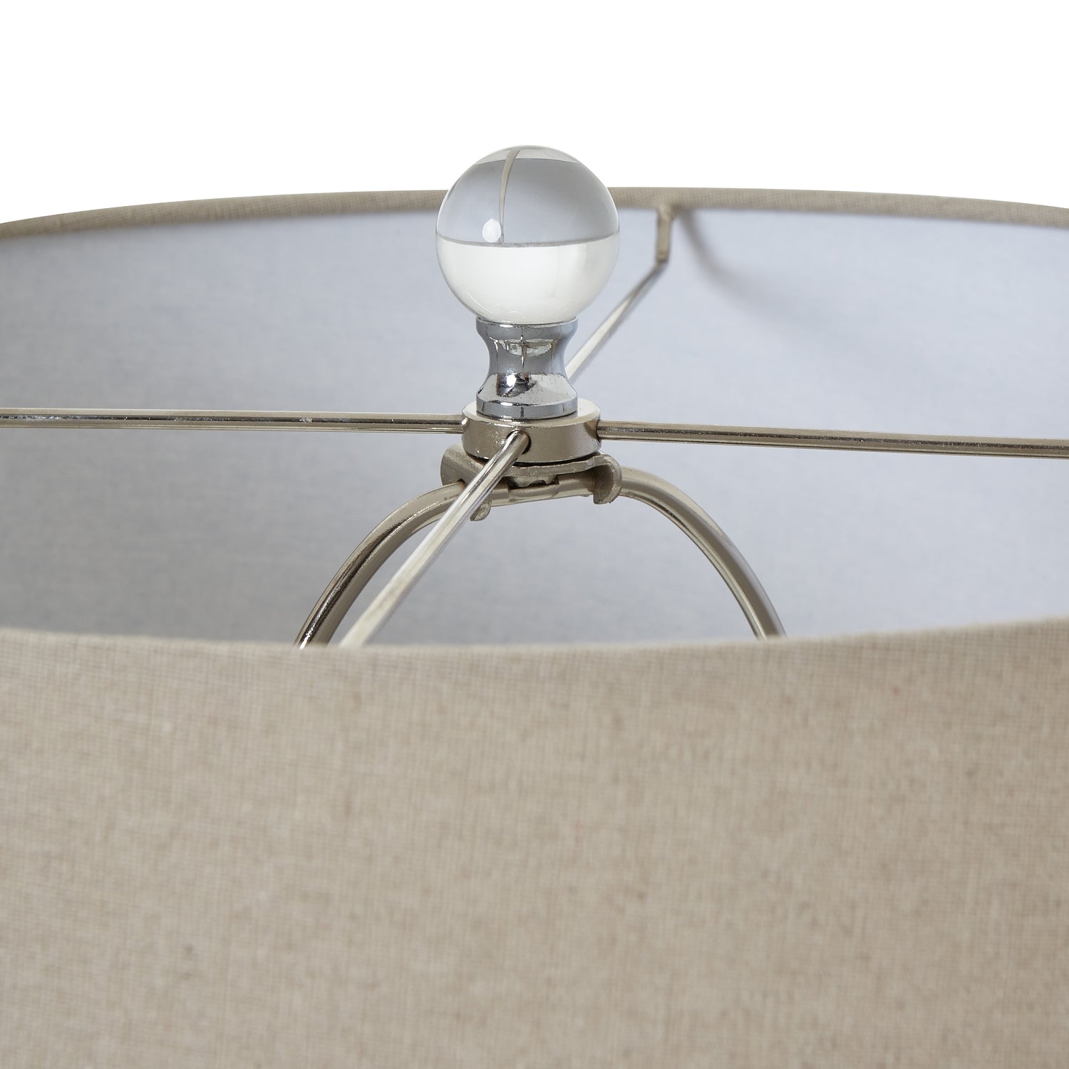 Grey Shadows Table Lamp with Linen Shade