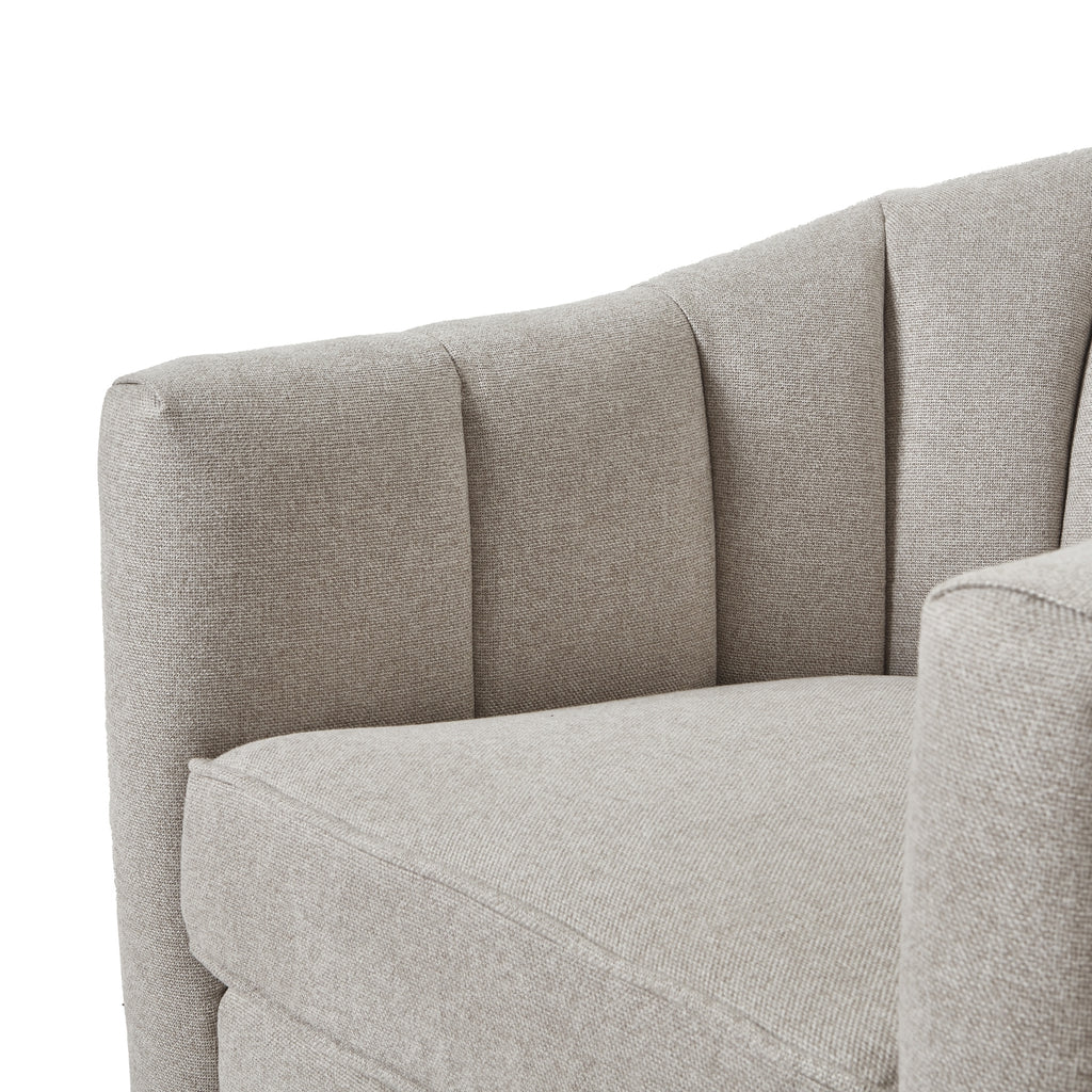 Lily Swivel Chair in Oatmeal Twill