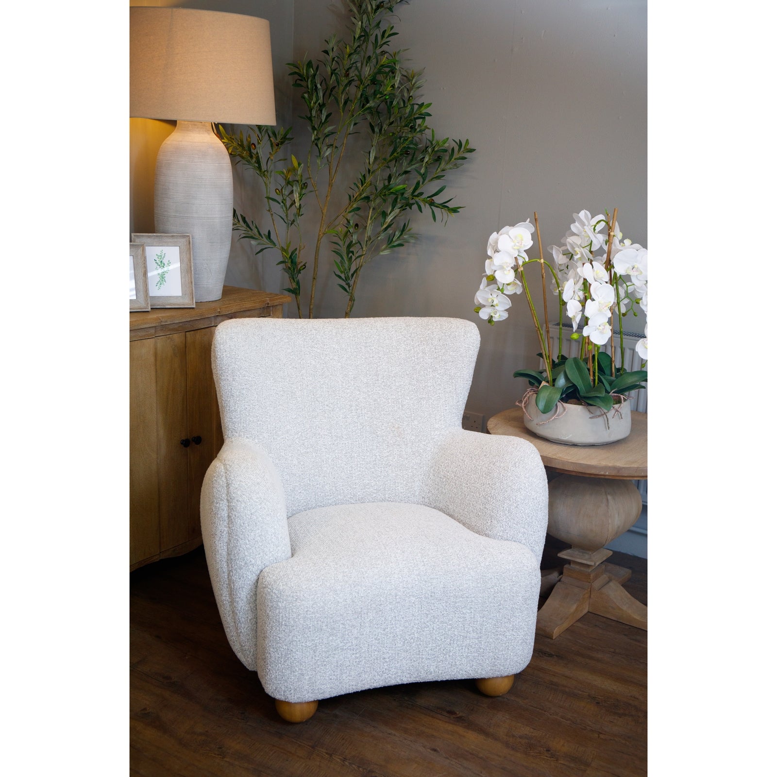 Greige Hui Large Arm Chair