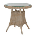 Amalfi Collection Outdoor Bistro Table with Wood Top