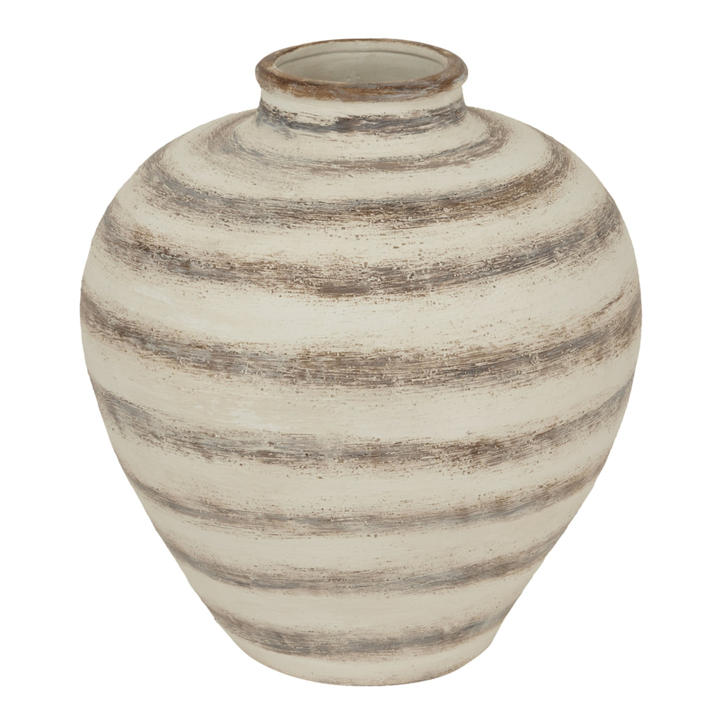 Ravello Striped Ceramic Urn Vase