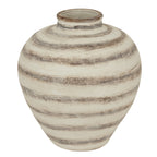 Ravello Striped Ceramic Urn Vase