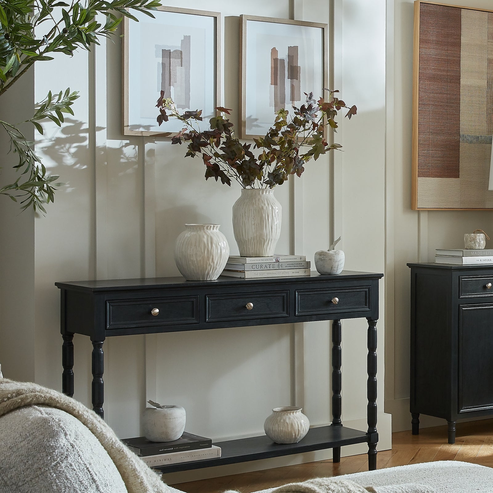 Contour Collection 3 Drawer Console