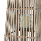 Medium Silo Wicker Lantern With Glass Holder