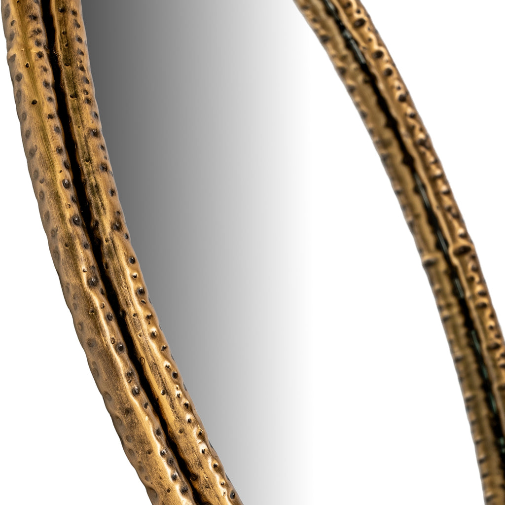 Nahla Large Mirror With Dimpled Frame