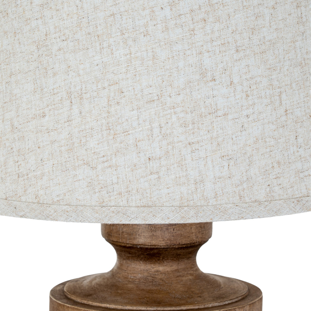 Tassora Table Lamp with Edged Linen Shade