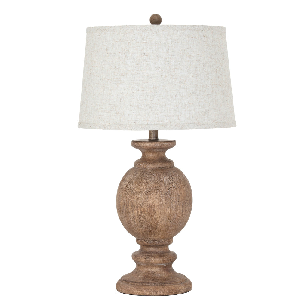 Clarion Table Lamp with Edged Linen Shade