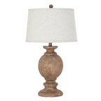 Clarion Table Lamp with Edged Linen Shade