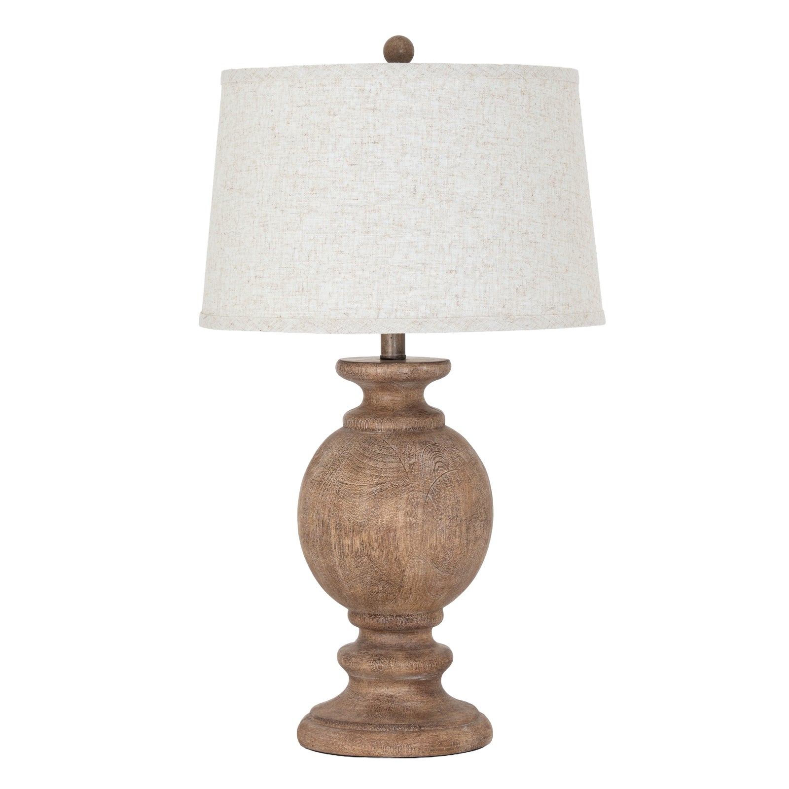 Clarion Table Lamp with Edged Linen Shade