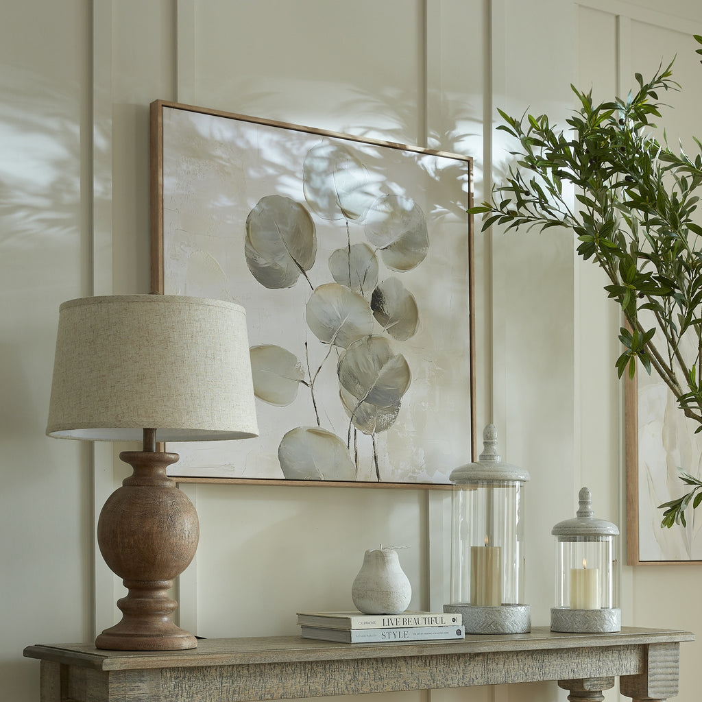 Clarion Table Lamp with Edged Linen Shade