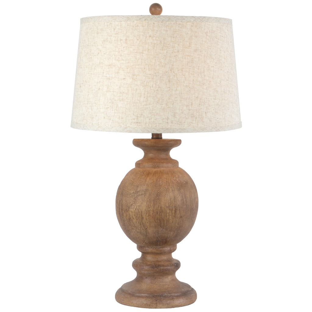 Clarion Table Lamp with Edged Linen Shade