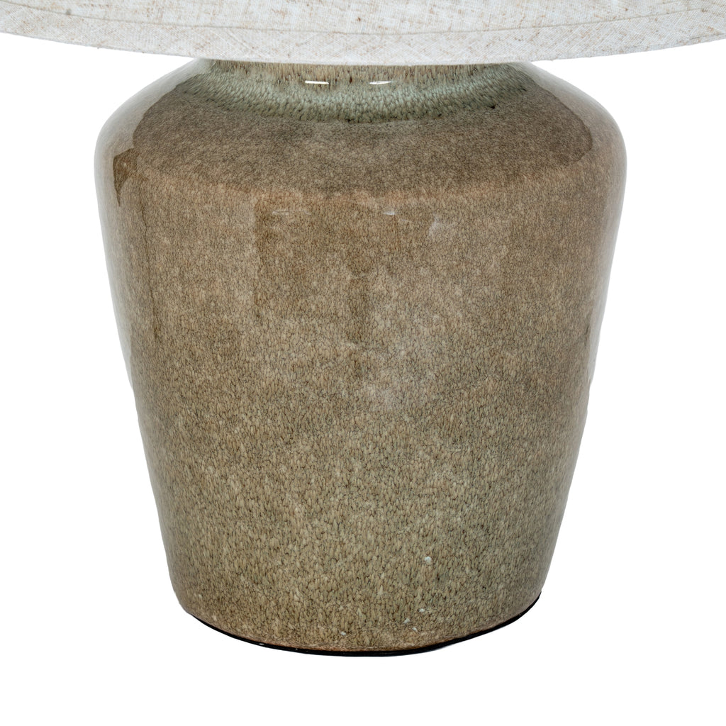 Mottura Ceramic Table Lamp with Edged Linen Shade
