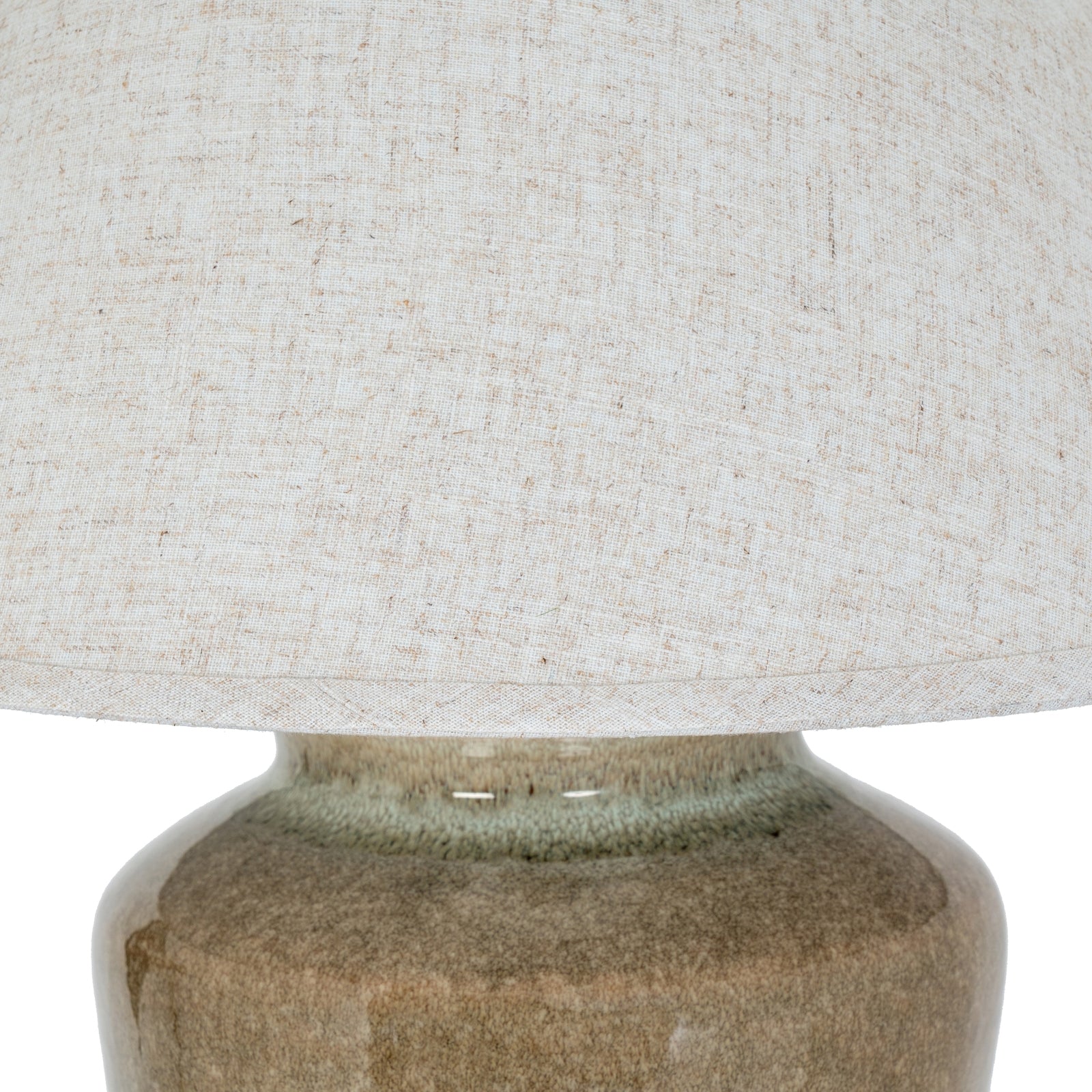 Mottura Ceramic Table Lamp with Edged Linen Shade