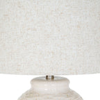 Basketweave Ceramic Table Lamp With Linen Shade